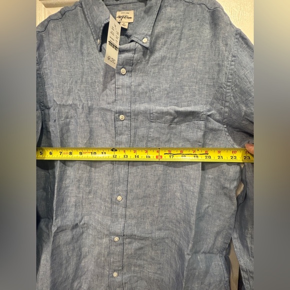 J. Crew Men's Baird McNutt Irish Linen Shirt Blue Size L NWOT - Picture 10 of 13